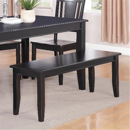 Latestluxury Dudley Dining Bench with Wood Seat - Black LA19388
